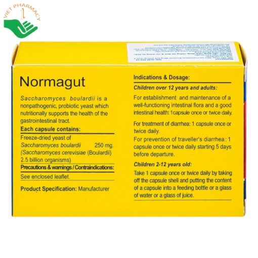Thuốc Normagut phòng và trị tiêu chảy (Hộp 3 vỉ x 10 viên)