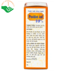 Thuốc nước Povidon Iod 10% OPC sát khuẩn vết thương, bề mặt da