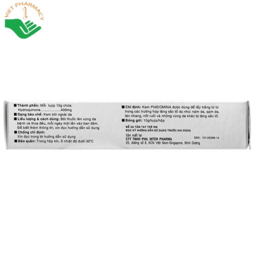 Thuốc PhilDomina tuýp 10g trị tăng sắc tố da, tẩy trắng da