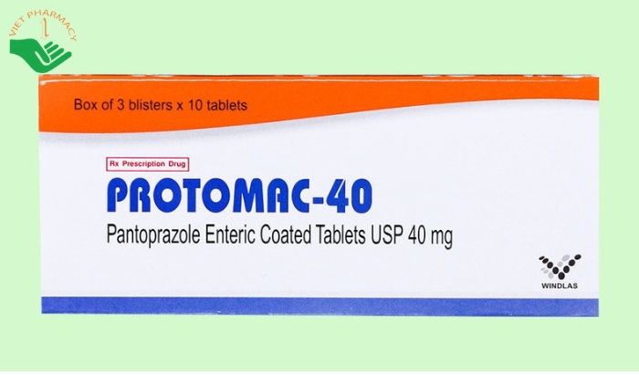 Thuốc Protomac 40 trị trào ngược dạ dày, thực quản (3 vỉ x 10 viên)