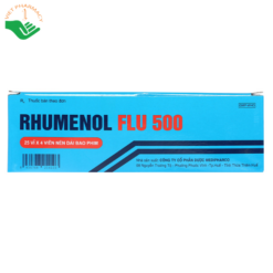 Thuốc Rhumenol Flu 500 Medipharco điều trị đau đầu, sốt từ nhẹ đến vừa (25 vỉ x 4 viên)