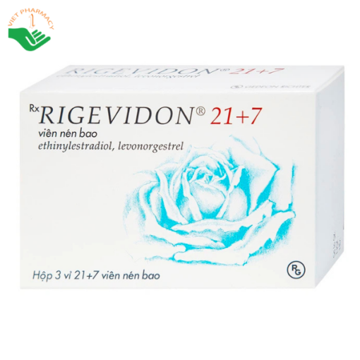 Thuốc Rigevidon 21+7 Gedeon dùng cho tránh thai (3 vỉ x 28 viên)