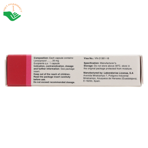 Thuốc Scolanzo 30mg Laboratorios Liconsa điều trị loét tá tràng, dạ dày (2 vỉ x 7 viên)