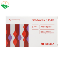 Thuốc Stadovas 5 Cap trị tăng huyết áp, đau thắt ngực (3 vỉ x 10 viên)