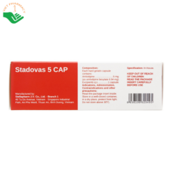 Thuốc Stadovas 5 Cap trị tăng huyết áp, đau thắt ngực (3 vỉ x 10 viên)