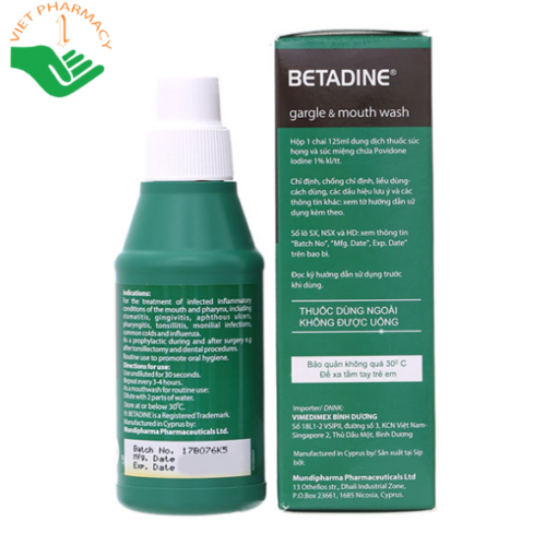 Thuốc súc họng Betadine Gargle & Mouth Wash