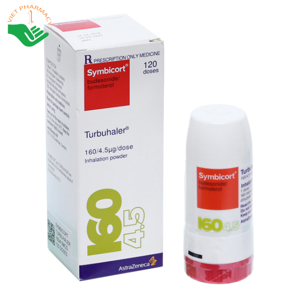 Thuốc bột hít Symbicort Turbuhaler 160/4.5 mcg trị hen suyễn (120 liều)