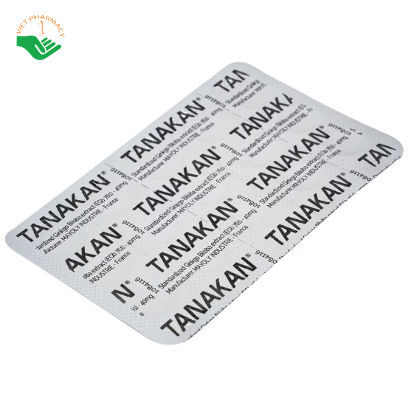 Thuốc Tanakan điều trị Rối loạn chú ý và trí nhớ ở người lớn tuổi và bị viêm động mạch (Hộp 30 viên)