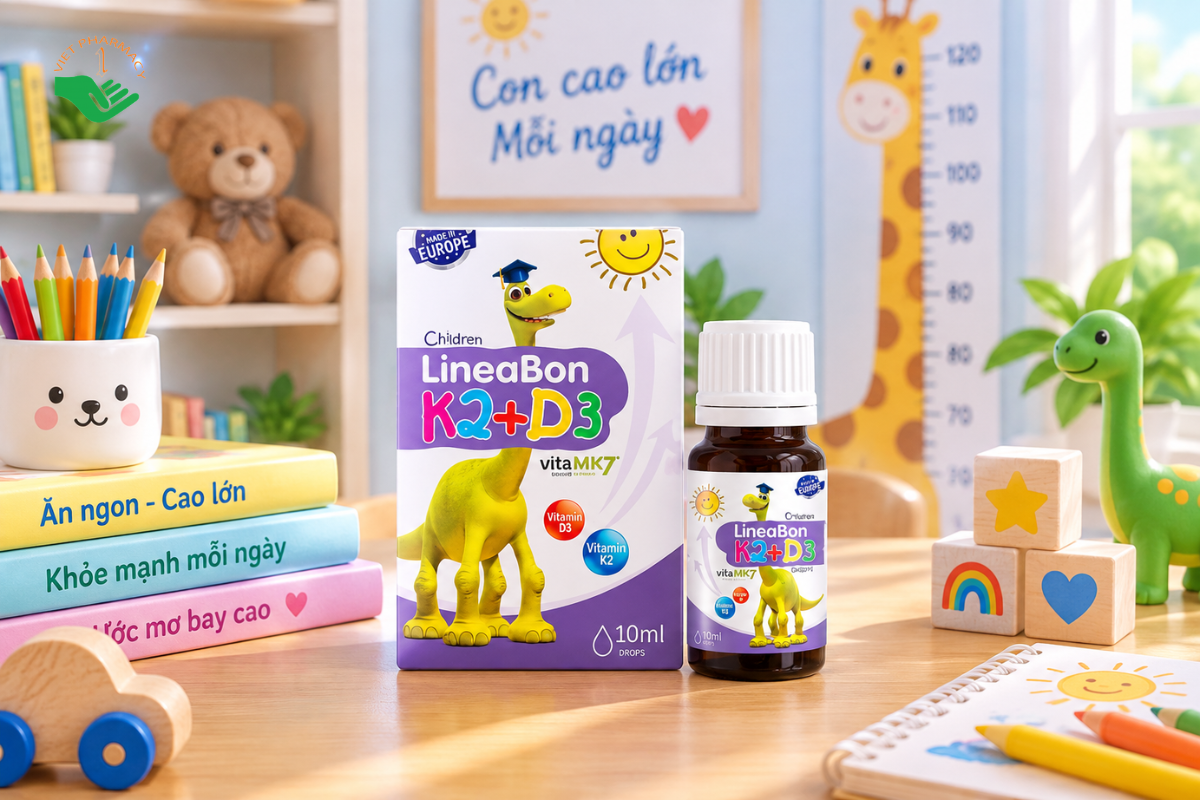 Children LineaBon K2+D3 Drops được nhiều phụ huynh tin dùng