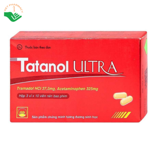 Thuốc Tatanol Ultra điều trị các cơn đau từ trung bình đến nặng (3 vỉ x 10 viên)