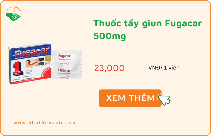 Thuốc tẩy giun Fugacar 500mg