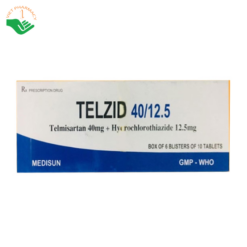 Thuốc Telzid 40/12.5 Medisun điều trị tăng huyết áp (6 vỉ x 10 viên)