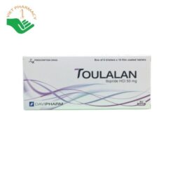 Thuốc Toulalan 50mg Davipharm (Hộp 6 vỉ x 10 viên)