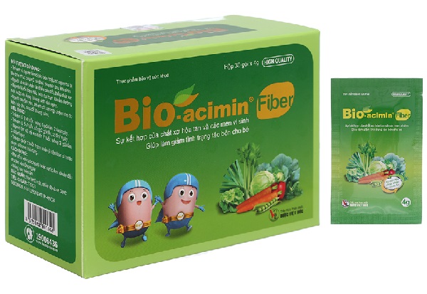 Thuốc trị táo bón cho bé cốm vi sinh Bio-acimin Fiber QD-Meliphar