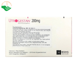 Thuốc Utrogestan 200mg Besins bổ sung nội tiết tố trong bệnh lý sản phụ khoa (15 viên)
