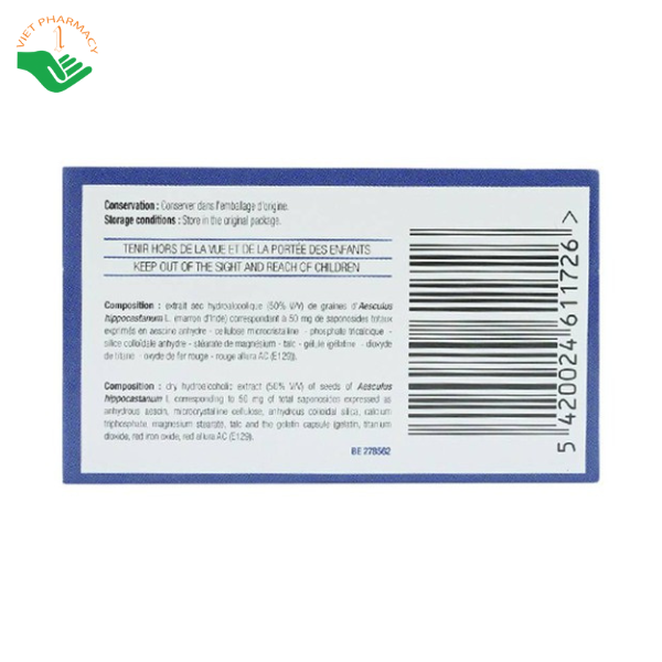 Thuốc Veinofytol Tilman điều trị suy tĩnh mạch mãn tính nhẹ (4 vỉ x 10 viên)