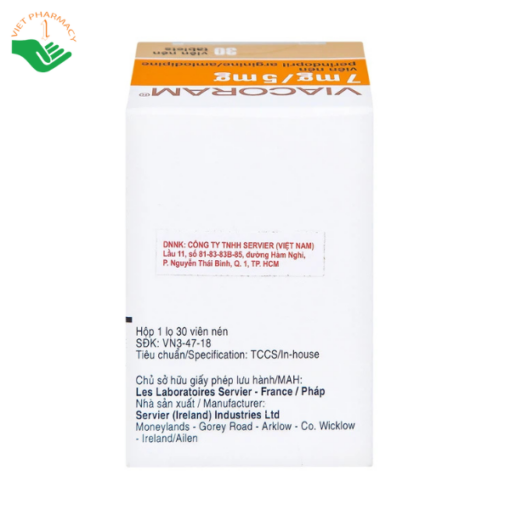 Thuốc Viacoram 7mg/5mg Servier điều trị tăng huyết áp vô căn (30 viên)