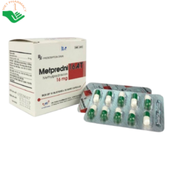 Thuốc Metpredni 16 A.T hỗ trợ điều trị viêm khớp dạng thấp, ung thư (10 vỉ x 10 viên)