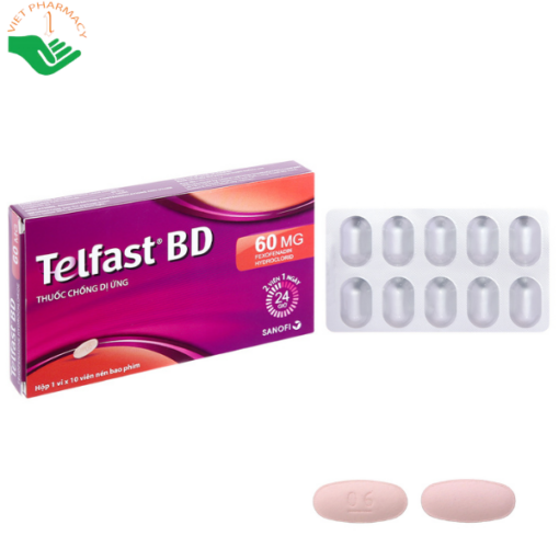 Thuốc Telfast 60mg điều trị mày đay vô căn mạn tính (30 viên)