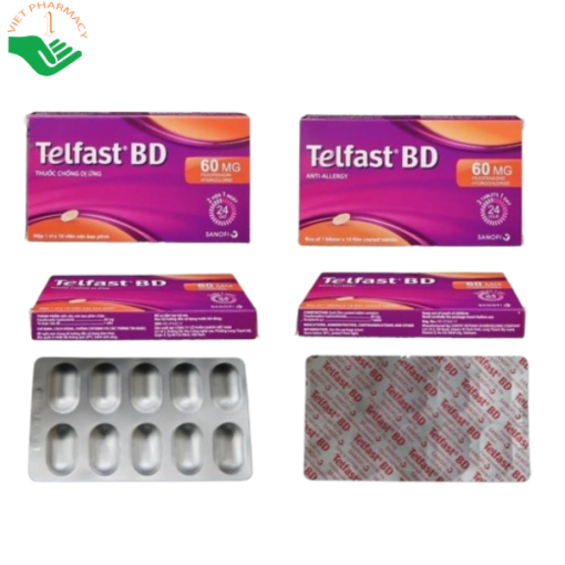 Thuốc Telfast 60mg điều trị mày đay vô căn mạn tính (30 viên)