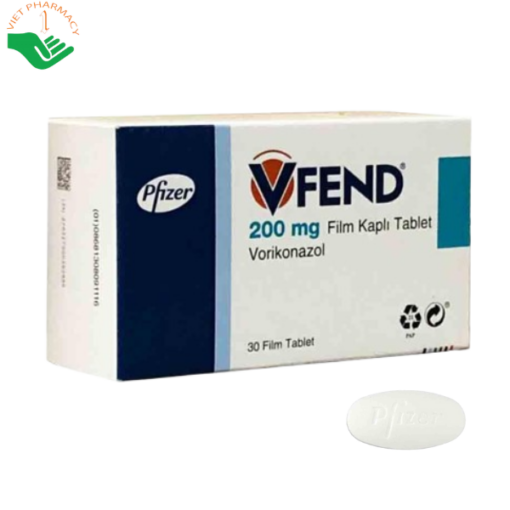 Thuốc Vfend 200mg điều trị nhiễm nấm Candida (30 viên)