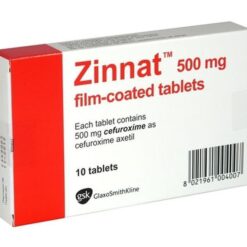Thuốc Zinnat 500mg GSK điều trị các chứng nhiễm khuẩn, viêm tai giữa, viêm xoang (1 vỉ x 10 viên)