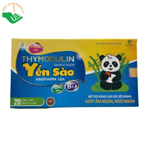Thực phẩm bảo vệ sức khỏe Thymodulin Yến Sào Kingpharma Usa (Hộp 4 vi x 5 ống)