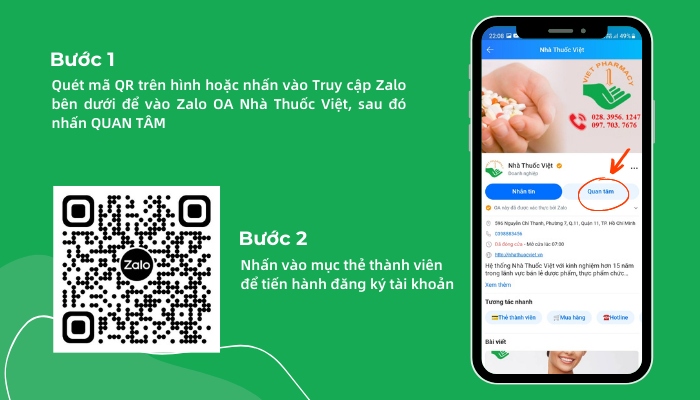 Đăng ký thẻ thành viên Nhà Thuốc Việt