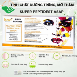 Tinh chất dưỡng trắng da, mờ thâm nám Serum Teana Super Peptides ASAP Skin Tone Correction 2ml x 10 ống
