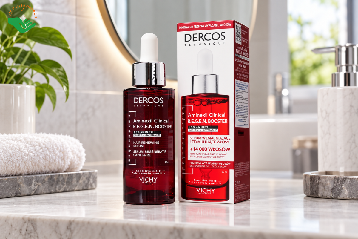 Tinh chất ngăn rụng tóc và kích thích mọc tóc Vichy Dercos Regen Booster (Chai 90ml)
