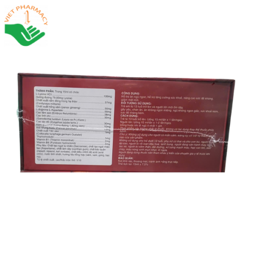 Nước đông trùng hồng sâm bồi bổ sức khỏe và tăng sức đề kháng (Hộp 20 chai)