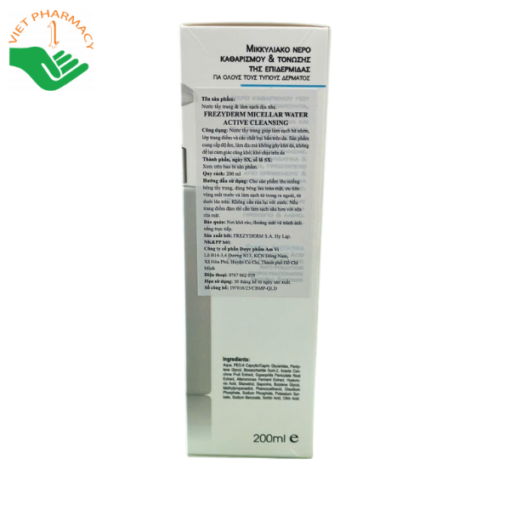 Nước tẩy trang và làm sạch cho da lão hoá Frezyderm Micellar Water Active Cleansing 200ml