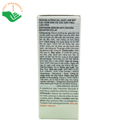 Tinh chất dưỡng sáng da Uriage Depiderm White Serum Correcteur Eclaircissant 30ml
