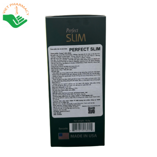 Viên uống hỗ trợ quá trình giảm cân, thon dáng Perfect Slim USA 30 viên