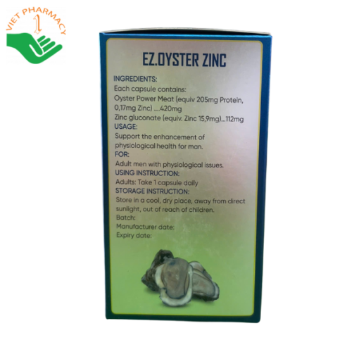 Viên uống tăng cường sinh lý nam giới Ez.Oyster Zin C (Hộp 30 viên)