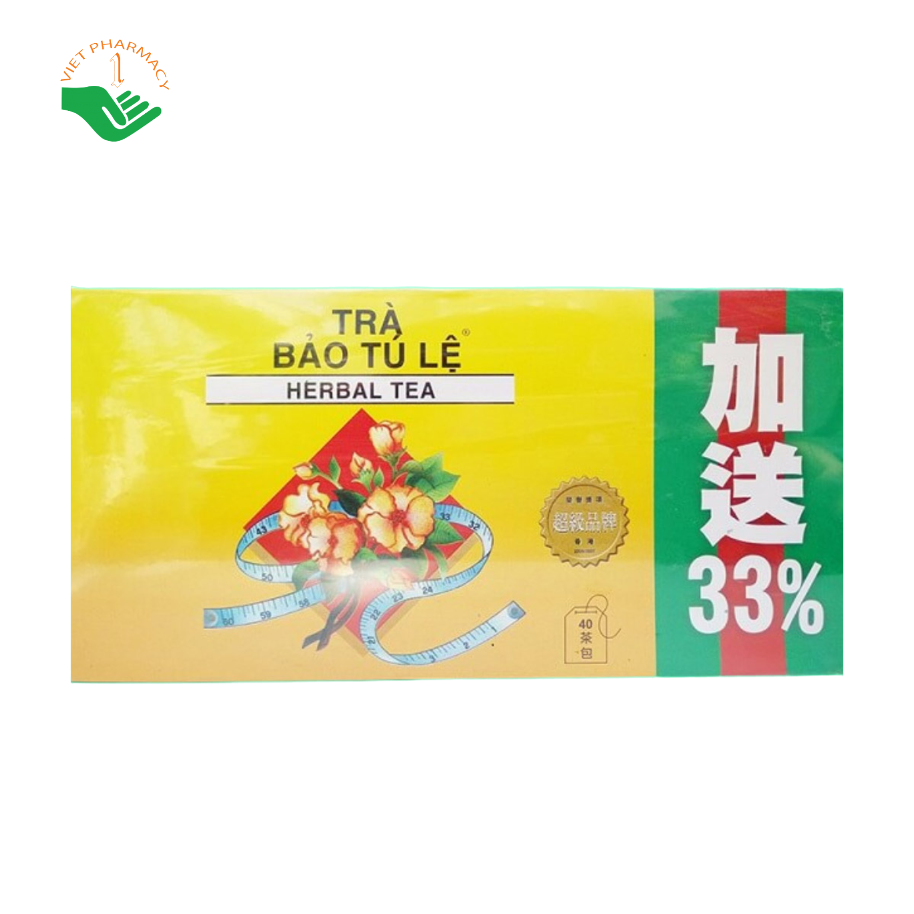 Trà Bảo Tú Lệ Bioslim Herbal Tea hỗ trợ nhuận tràng tiêu mỡ, chống táo bón (Hộp 40 gói)