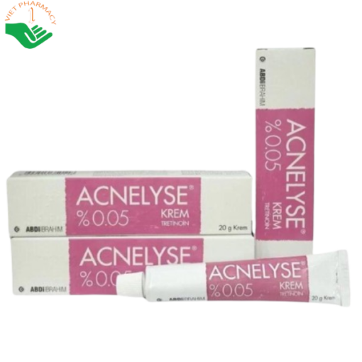 Thuốc Tretinoin Acnelyse 0.05 điều trị mụn trứng cá vừa phải, mụn trứng cá sần, có mủ