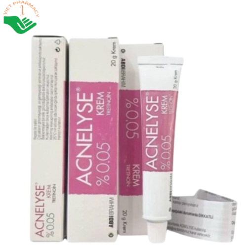 Thuốc Tretinoin Acnelyse 0.05 điều trị mụn trứng cá vừa phải, mụn trứng cá sần, có mủ