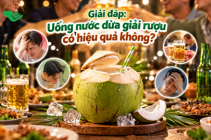 Uống nước dừa giải rượu