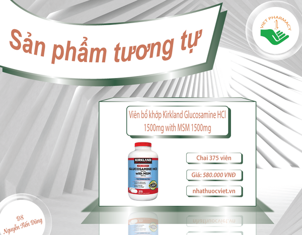 Viên bổ khớp Kirkland Glucosamine HCl 1500mg with MSM 1500mg