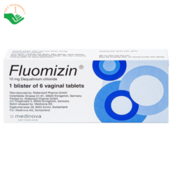 Viên đặt âm đạo Fluomizin 10mg Medinova điều trị nhiễm nấm âm đạo, nhiễm khuẩn âm đạo (1 vỉ x 6 viên)