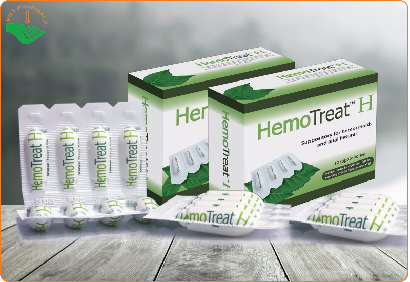 Viên đặt hỗ trợ điều trị trĩ HemoTreat H (12 viên/ hộp)