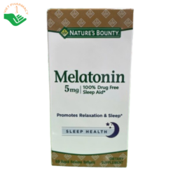 Viên điều hòa giấc ngủ Nature’s Bounty Melatonin 5mg hộp 60 viên