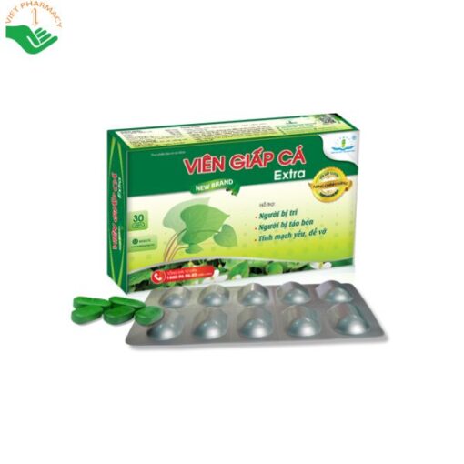 Viên Giấp Cá Extra- Trị bệnh trĩ, ngăn ngừa táo bón