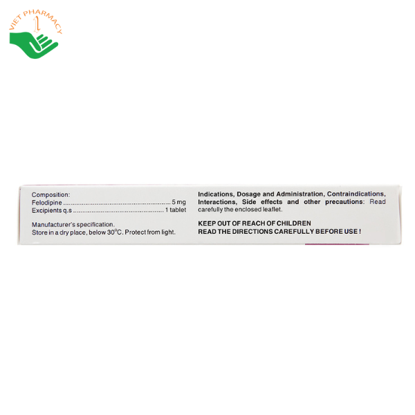 Viên nén Mibeplen 5mg Hasan điều trị tăng huyết áp (3 vỉ x 10 viên)