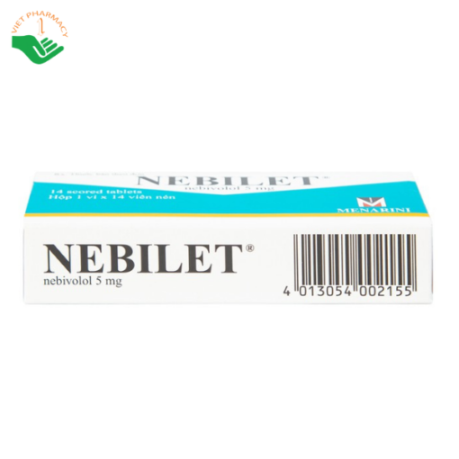 Viên nén Nebilet 5mg Menarini điều trị tăng huyết áp và suy tim mạn tính (1 vỉ x 14 viên)