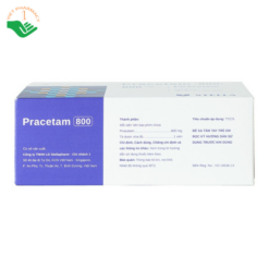 Viên nén Pracetam 800 Stella điều trị chóng mặt, suy giảm trí nhớ (6 vỉ x 15 viên)