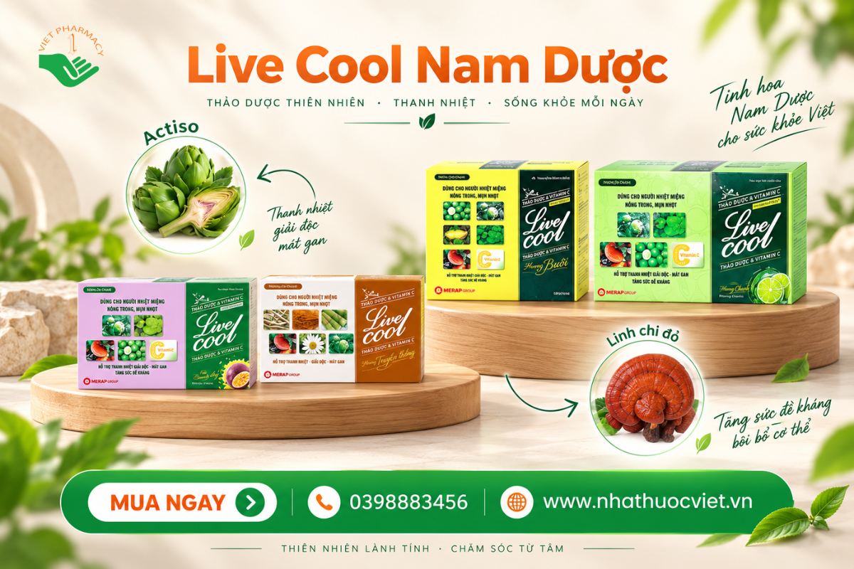Bột sủi thanh nhiệt, giải độc gan Live Cool