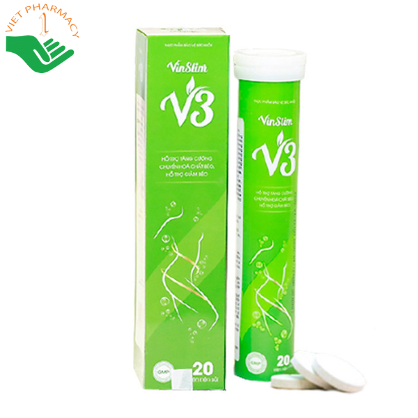 Viên sủi hỗ trợ giảm cân thanh lọc cơ thể Vinslim V3