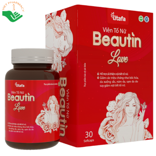Viên tố nữ Beautin Love giúp cải thiện nội tiết tố nữ (hộp 30 viên)